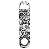 Zwart & Wit Patroon Patchwork 01 Speed Flessenopener (Achterkant)