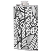 Zwart & Wit Patroon Patchwork 02 Heupfles (Links)