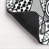 Zwart & Wit Patroon Patchwork 02 Muismat (Hoek)