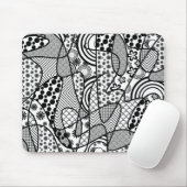 Zwart & Wit Patroon Patchwork 02 Muismat (Met muis)
