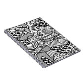 Zwart & Wit Patroon Patchwork 02 Notitieboek (Rechterzijde)
