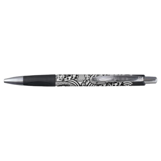 Zwart & Wit Patroon Patchwork 02 Pen (Achterkant)