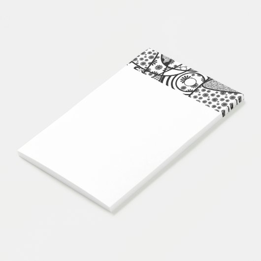 Zwart & Wit Patroon Patchwork 02 Post-it® Notes (Schuin)