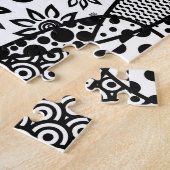 Zwart & Wit Patroon Patchwork 03 Legpuzzel (Zijkant)