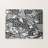 Zwart & Wit Patroon Patchwork 03 Legpuzzel (Horizontaal)