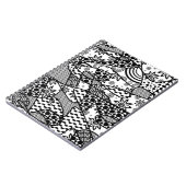 Zwart & Wit Patroon Patchwork 03 Notitieboek (Linkerzijde)