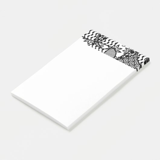 Zwart & Wit Patroon Patchwork 03 Post-it® Notes (Schuin)