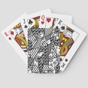 Zwart & Wit Patroon Patchwork 03 Speelkaarten
