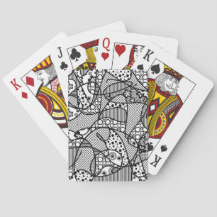 Zwart & Wit Patroon Patchwork 04 Speelkaarten