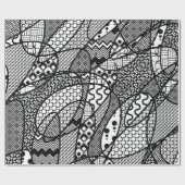 Zwart & Wit Patroon Patchwork 05 Cadeaupapier (Vlak)