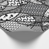 Zwart & Wit Patroon Patchwork 05 Cadeaupapier (Hoek)