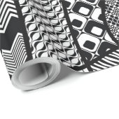 Zwart & Wit Patroon Patchwork 05 Cadeaupapier (Rol Hoek)
