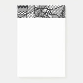 Zwart & Wit Patroon Patchwork 05 Post-it® Notes (Voorkant)