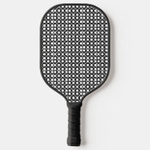 Zwart-wit patroon Pickleball-paddle