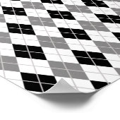 Zwart-wit patroon poster (Hoek)