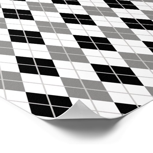 Zwart-wit patroon poster (Hoek)