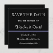 Zwart Wit Patroon Save Datum Huwelijksuitnodiging Save The Date (Voorkant / Achterkant)