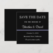 Zwart Wit Patroon Save Datum Huwelijksuitnodiging The Date (Voorkant / Achterkant)