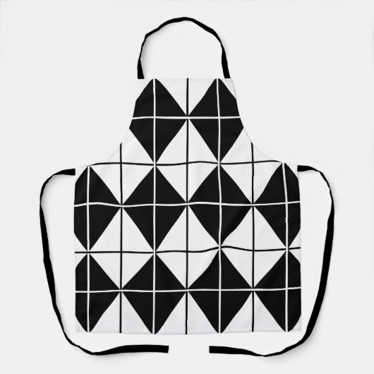 Zwart-wit patroon schort (Voorkant)