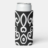 Zwart-wit patroon seltzer blikjeskoeler (Seltzer Voorkant)