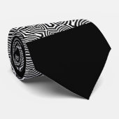 zwart-wit patroon stropdas (Opgerold)