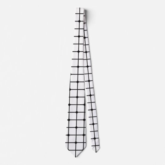 Zwart-wit patroon stropdas (Voorkant)