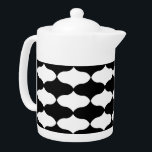 Zwart-wit patroon theepot<br><div class="desc">Zwart-wit patroon.</div>