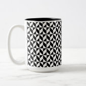 Zwart-wit patroon tweekleurige koffiemok (Links)