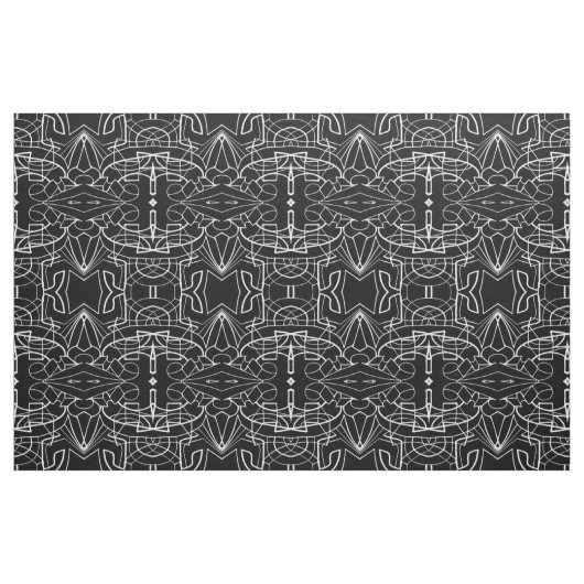 Zwart-wit patroon van het kunstwerkontwerp stof (Fat Quarter)
