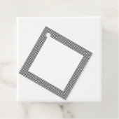 Zwart-wit patroon van spelbreker bedankjes labels (In situ)