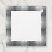 Zwart-wit patroon van spelbreker bedankjes labels (Achterkant)