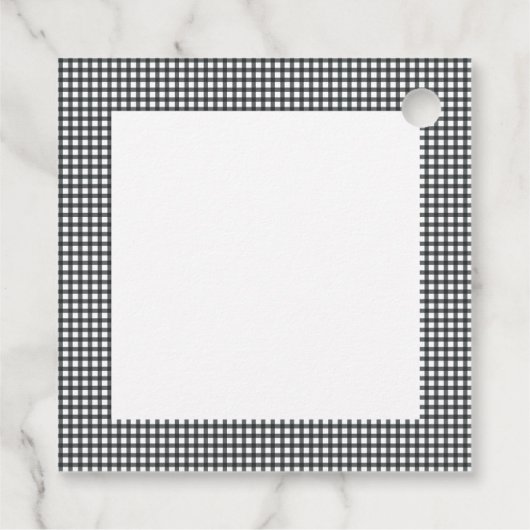 Zwart-wit patroon van spelbreker bedankjes labels (Achterkant)