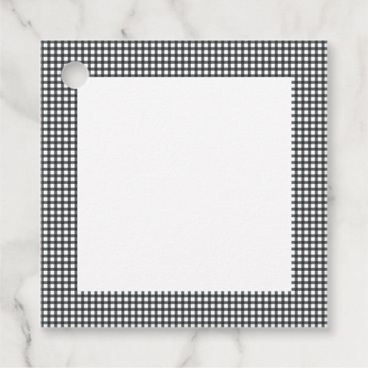 Zwart-wit patroon van spelbreker bedankjes labels (Voorkant)