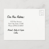 Zwart-wit patroon "We hebben verplaatst" Aankondig Aankondigingskaart (Achterkant)