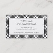 Zwart-wit patroonbewerkbaar visitekaartje (Voorkant)