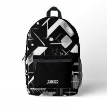 Zwart wit patrooninkt Waterverf gepersonaliseerd