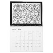 Zwart-wit Patroonkleurboek Kalender (Jan 2026)