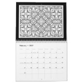 Zwart-wit Patroonkleurboek Kalender (Feb 2027)