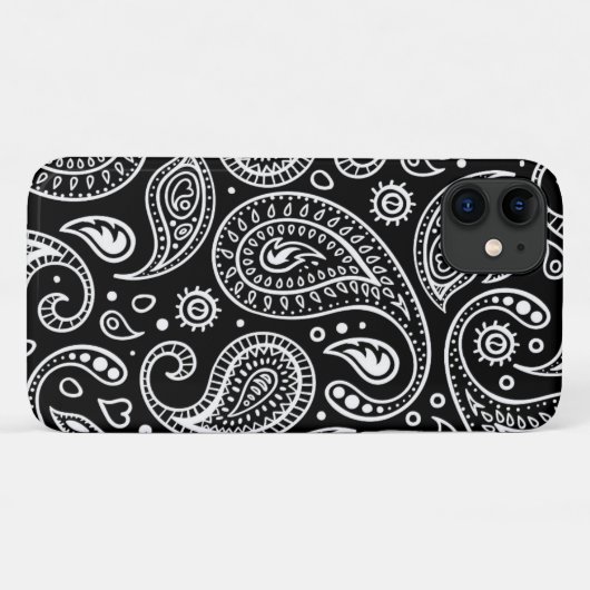 Zwart-wit patroonpatroon Case-Mate iPhone case (Achterkant (horizontaal))