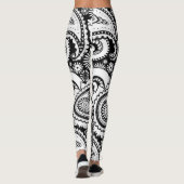 Zwart-wit patroonpatroon leggings (Achterkant)