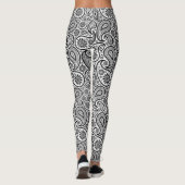 Zwart-wit patroonpatroon leggings (Achterkant)