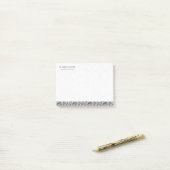 Zwart-wit patroonpatroon post-it® notes (Op bureau)