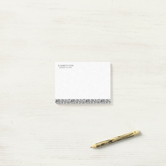 Zwart-wit patroonpatroon post-it® notes (Op bureau)