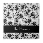 Zwart-wit patroonpatroon tegeltje (Voorkant)