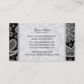 Zwart-wit patroonpatroon visitekaartje (Achterkant)