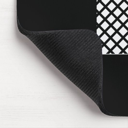 Zwart-wit Pattern Mousepad Muismat (Hoek)