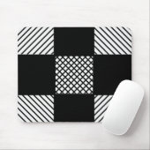 Zwart-wit Pattern Mousepad Muismat (Met muis)