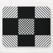 Zwart-wit Pattern Mousepad Muismat (Voorkant)
