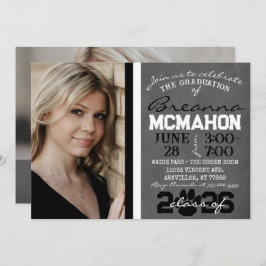 Zwart-wit Paw Print Afstuderen 2 Foto Kaart