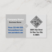 Zwart-wit PCB Printed Circuit Board QR Code Visitekaartje (Achterkant)